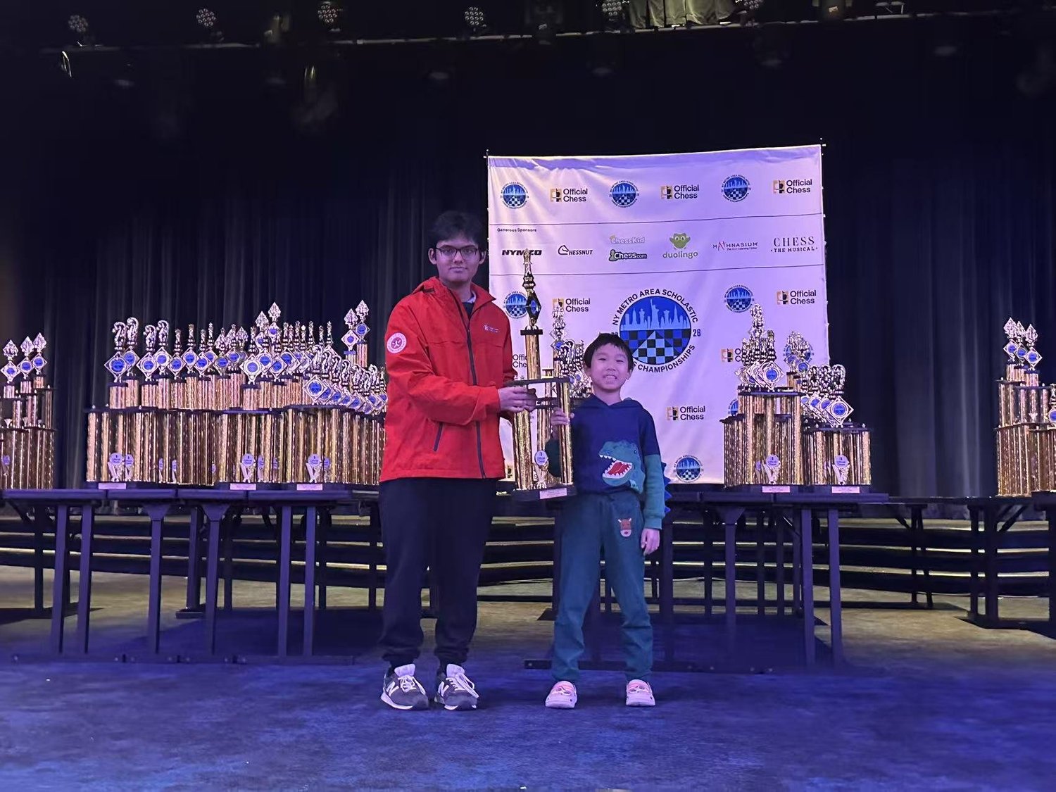 Congratulating our student Matthew